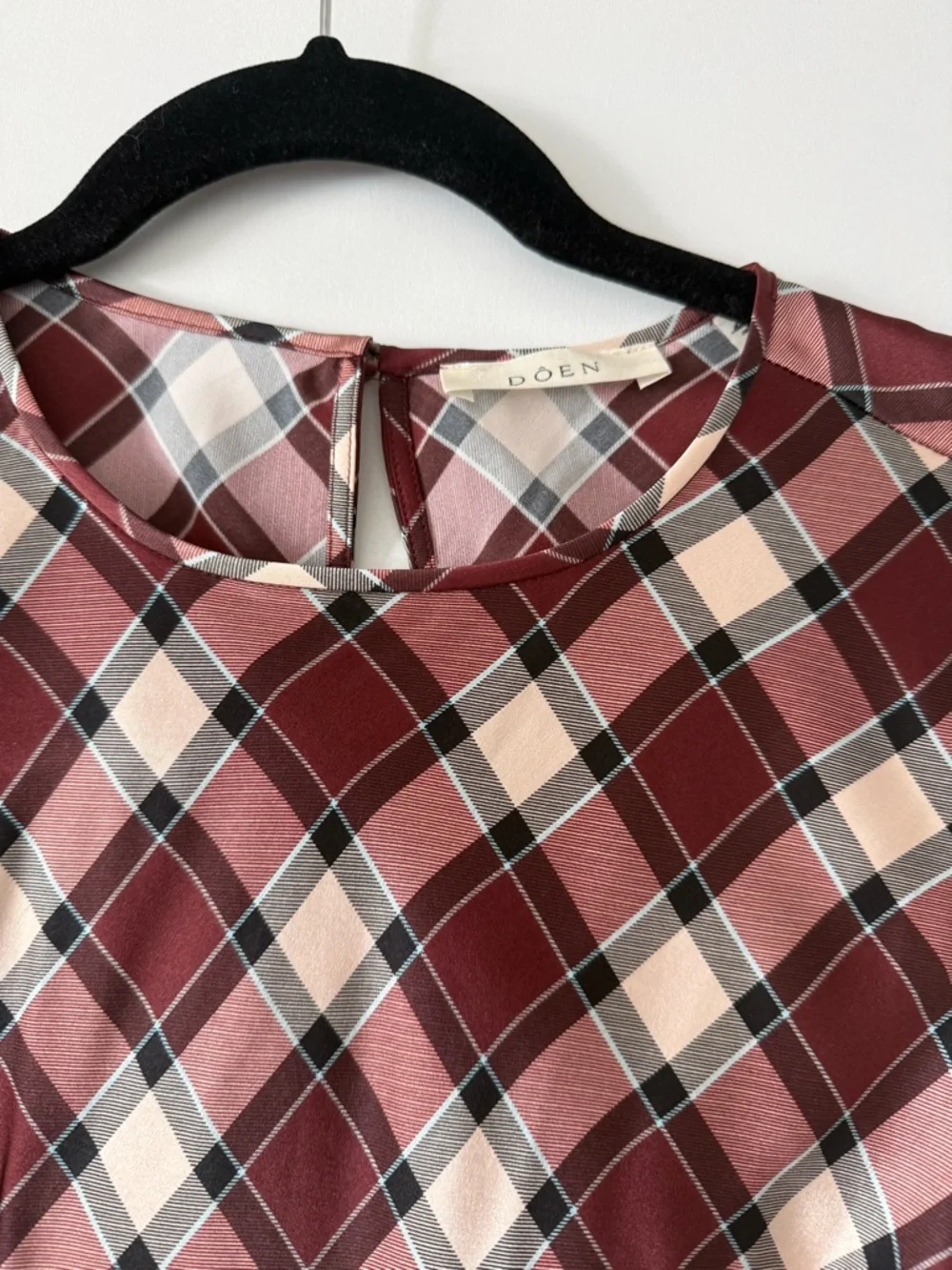 Doen Alamere checked silk-satin mini dress - Picture 2 of 4